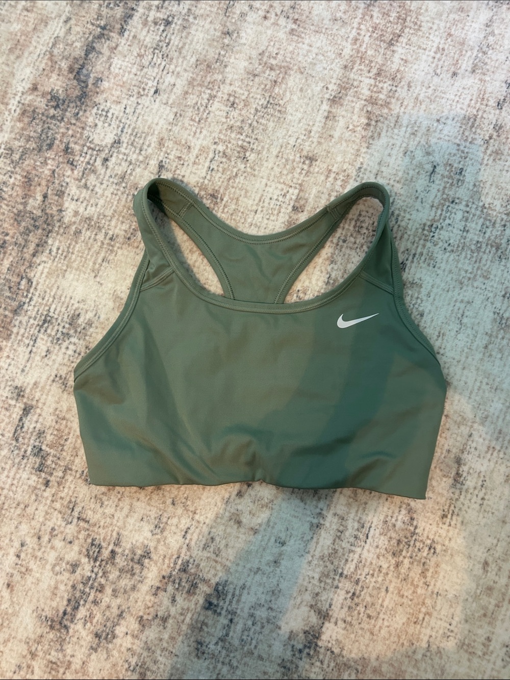 Nike Olive Green Racerback Performance Sports Bra
